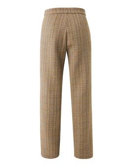 Mexx Broek Tweed Straight Taupe