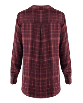 Mexx Satin printed check blouse