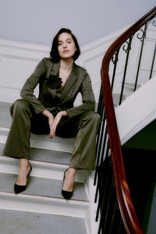B-Young BYSATI Trousers I Frosted Almond Melange