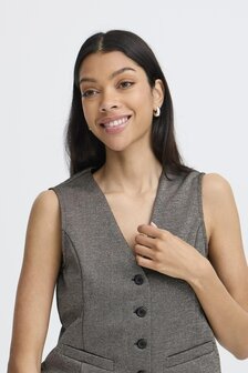 B-Young BYSATI Waistcoat I Frosted Almond Melange