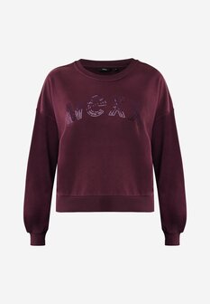 Mexx Sweater Oleander Relaxed Fit I Donkerrood