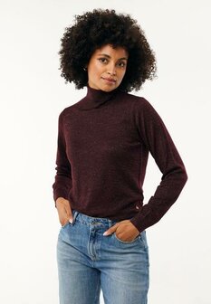 Mexx Feminine turtleneck sparkle I Dark Red