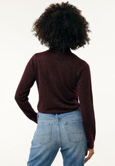 Mexx Feminine turtleneck sparkle I Dark Red
