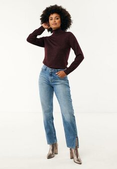 Mexx Feminine turtleneck sparkle I Dark Red