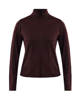 Mexx Feminine turtleneck sparkle I Dark Red