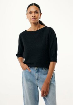 Mexx Fancy ajour sweater sparkle I Black