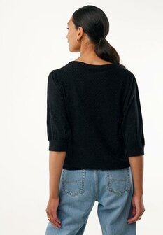 Mexx Fancy ajour sweater sparkle I Black