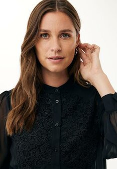 Mexx Lace detail blouse I Black