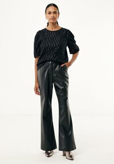 Mexx Glitter pattern organza blouse I Black