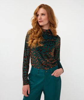 Esqualo Top mesh burnout - Teal