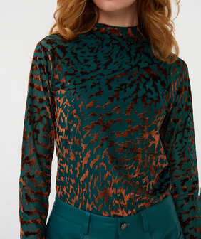 Esqualo Top mesh burnout - Teal