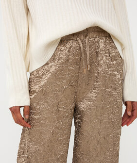 Esqualo Trousers shiny twill - Gold