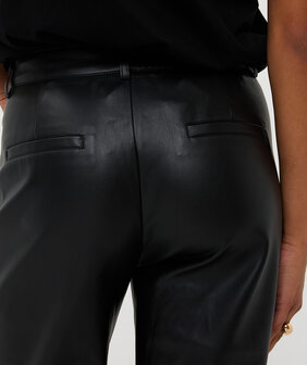 Esqualo Trousers wide leg PU -Black