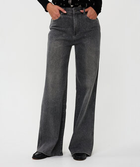 Esqualo Trousers jeans wide leg I Grey