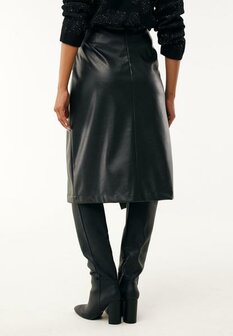 Mexx Leather knotted skirt I Black
