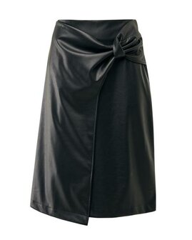 Mexx Leather knotted skirt I Black