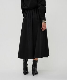 ESQUALO Skirt long poplin pockets poplin I Black