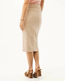 Mexx Denim midi skirt I Light sand