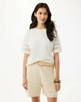 Mexx Embroidery detail top I Off white