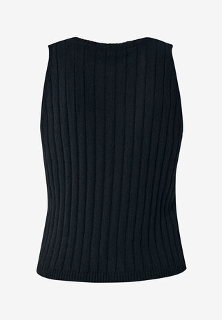 Mexx Twin set knit rib top Black