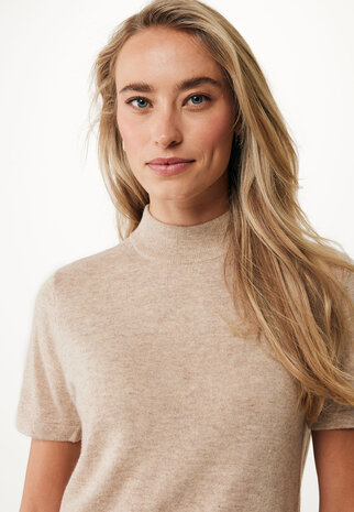 Mexx Short sleeve pullover with turtle neck Dusty Blue