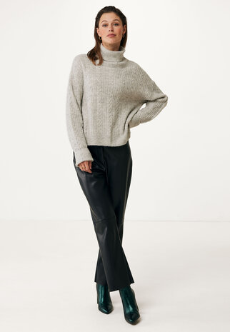 Mexx Cable knit pullover with roll