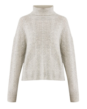 Mexx Cable knit pullover with roll