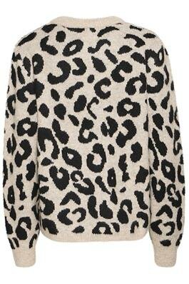 B-Young Trui leopard beige/zwart