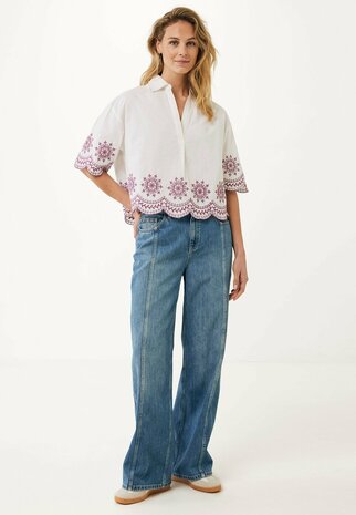Mexx Cropped embroidery blouse