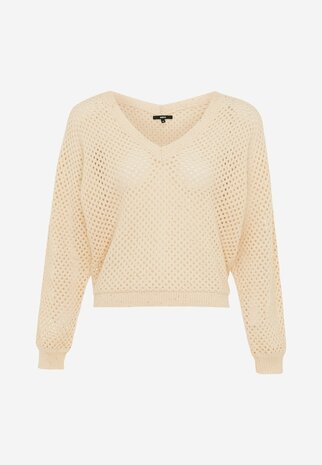 Mexx V-neck open sequins knitted pullover