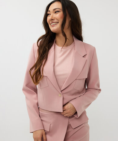 ESQUALO Korte blazer chalk pink