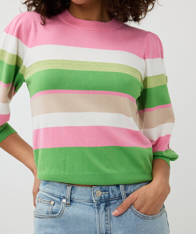 ESQUALO Sweater striped Rose