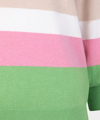 ESQUALO Sweater striped Rose