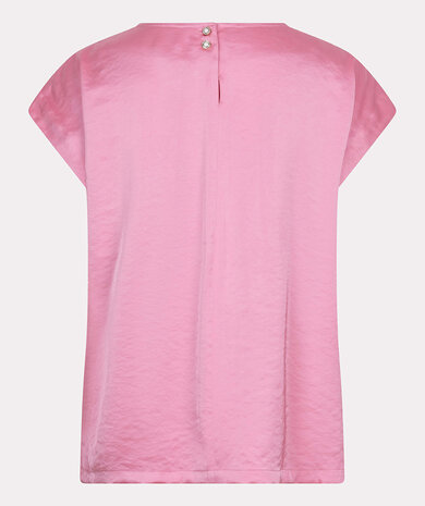 ESQUALO Blouse R-neck satin look Rose