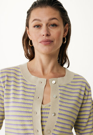 Mexx Striped knit cardigan/Lavender
