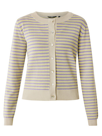 Mexx Striped knit cardigan/Lavender