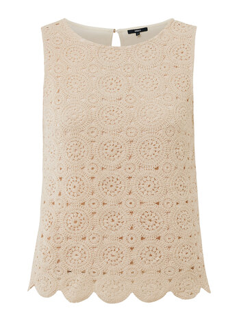 Mexx Crochet sleeveless top/Cream