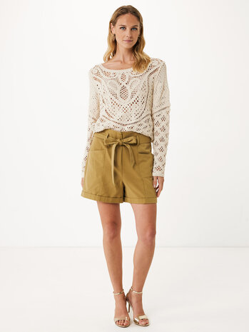 Mexx Paperbag shorts camouflage green
