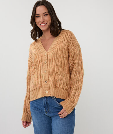Esqualo Cardigan oversize lurex - Candy