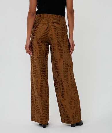 Esqualo Trousers animal jacquard - Olive