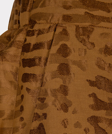 Esqualo Trousers animal jacquard - Olive