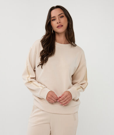 Esqualo Sweater rhinestones modal - natural