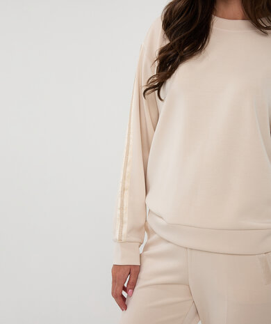 Esqualo Sweater rhinestones modal - natural
