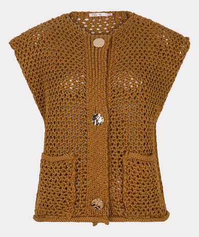 Esqualo Cardigan gilet fancy buttons - Olive