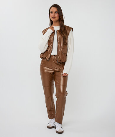 ESQUALO Bodywarmer Metallic PU - Bronze Metalli