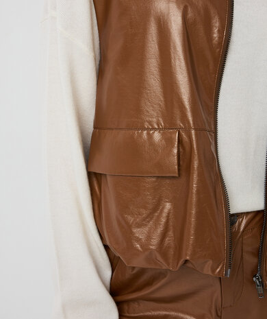 ESQUALO Bodywarmer Metallic PU - Bronze Metalli