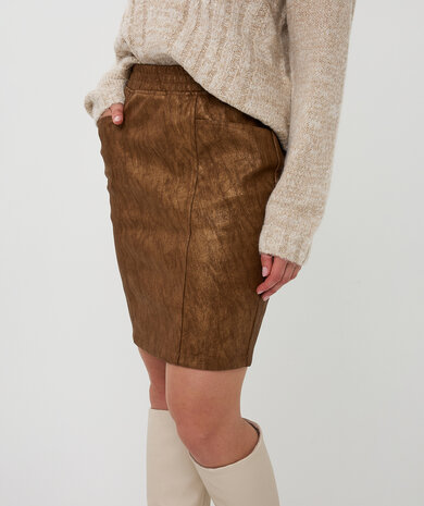 ESQUALO Skirt sporty metallic PU