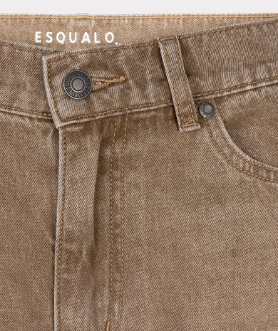 Esqualo Trousers wide leg garment dye - Light Caramel