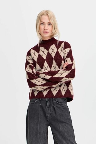 B-Young BYNAFTA ARGYLE JUMPER - PORT ROYALE
