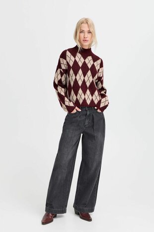 B-Young BYNAFTA ARGYLE JUMPER - PORT ROYALE